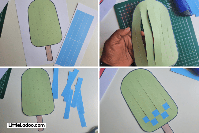 Popsicle Paper Weaving Craft