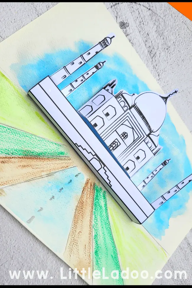 Taj Mahal Craft for kids
