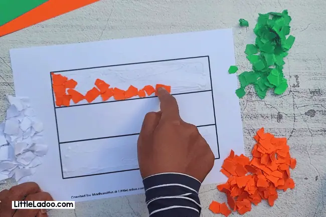 Glue saffron Torn Papers