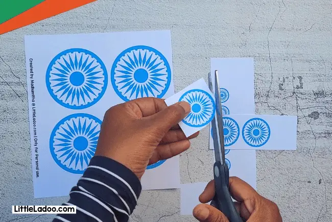 India Flag Chakra free printable