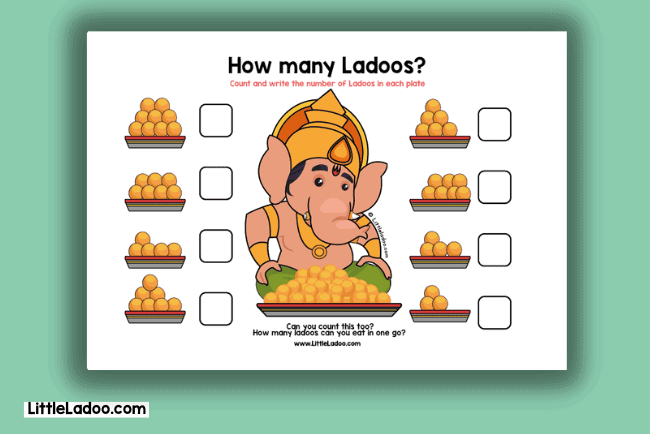 Ganesh Worksheets for Kids free pdf