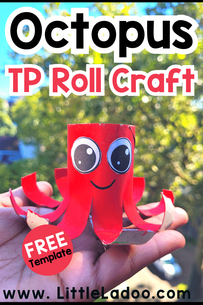 Easy Octopus craft from toilet paper