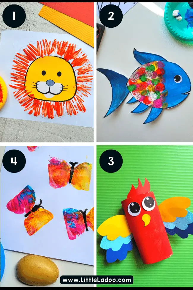 Easy animal Crafts for Kids