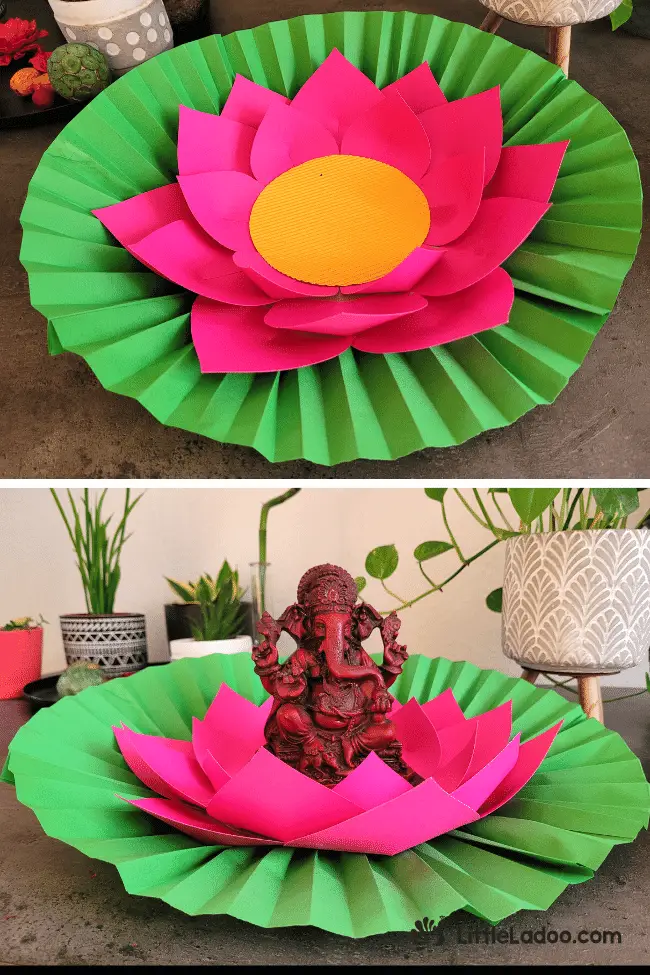 Diy lotus throne for Lord Ganesh