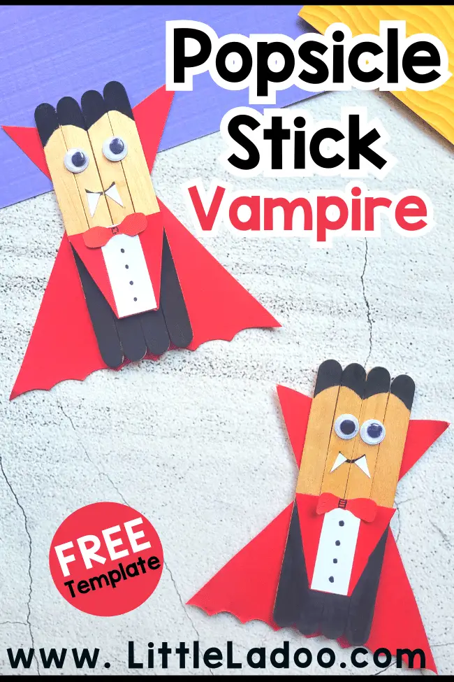 Popsicle stick Vampire Craft 