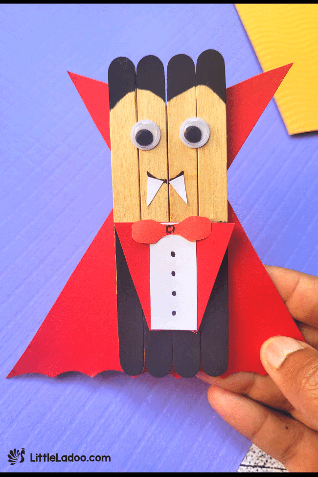 Popsicle stick Vampire Craft 