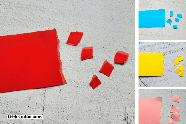 Tearing paper