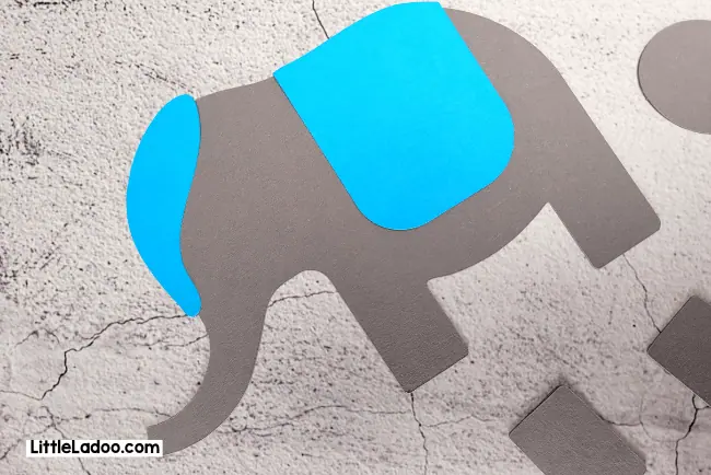 Sticking the pieces of Paper Elephant