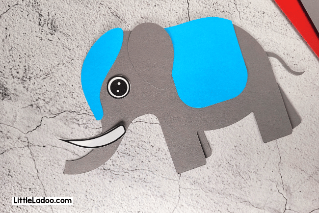 Sticking the pieces of Paper elephant