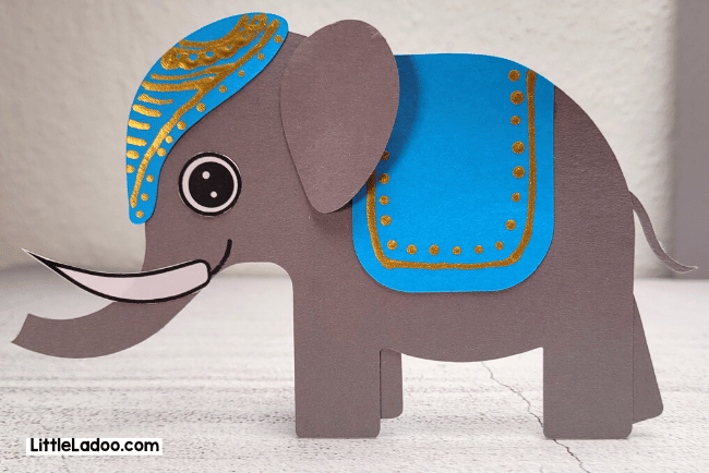 Indian Heritage Elephant Paper Craft 