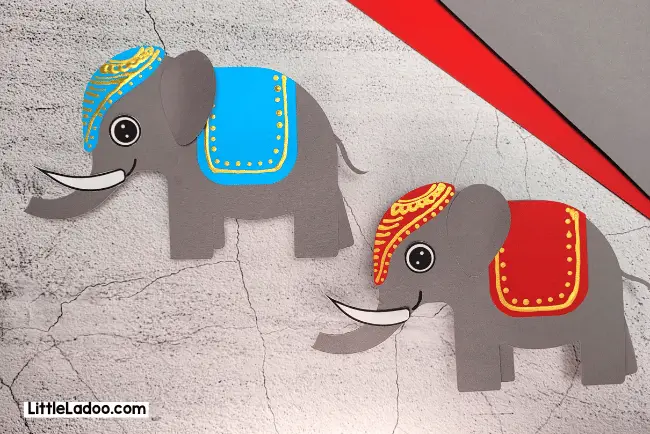 Dussehra Elephant Paper Craft 