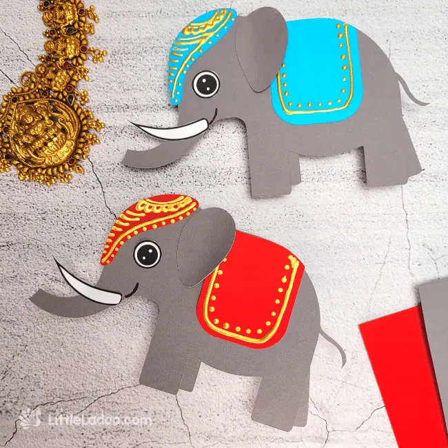 Dussehra Elephant Paper Craft