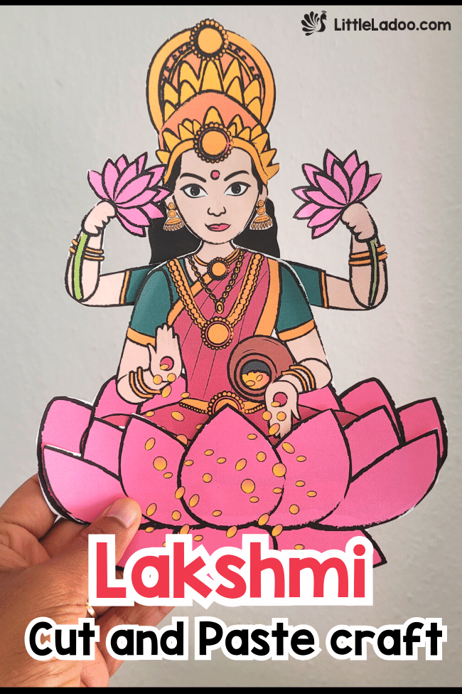 Lakshmi cut and paste craft