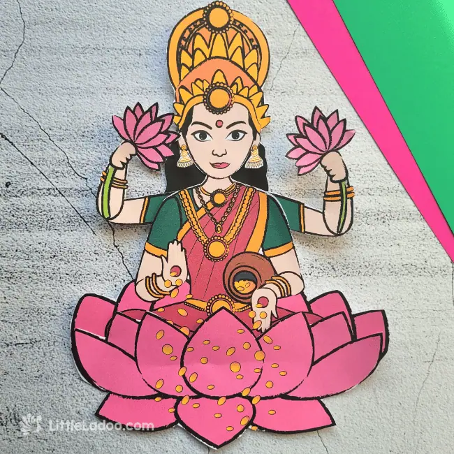 Lakshmi cut and paste craft