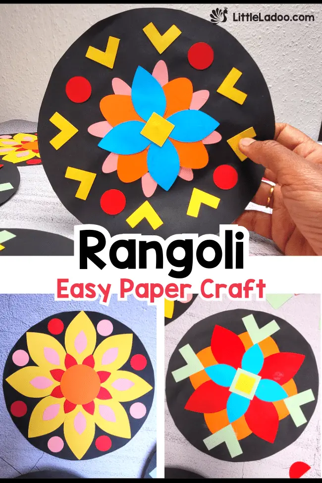 Paper Rangoli Craft for kids