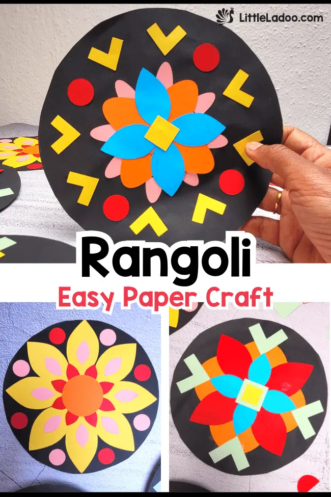 Paper Rangoli Craft for kids