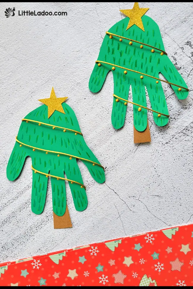 Handprint Christmas Tree craft 