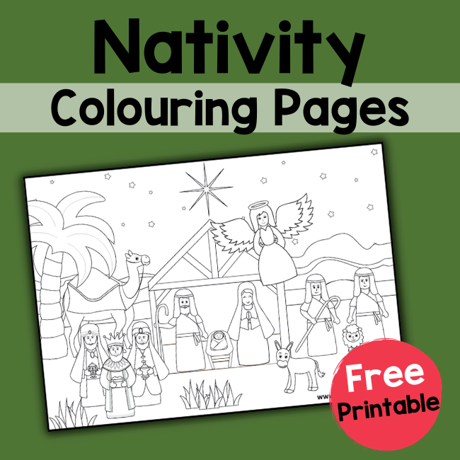 Nativitity Colouring Page