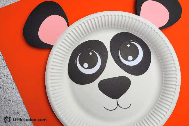Paper plate Panda Craft