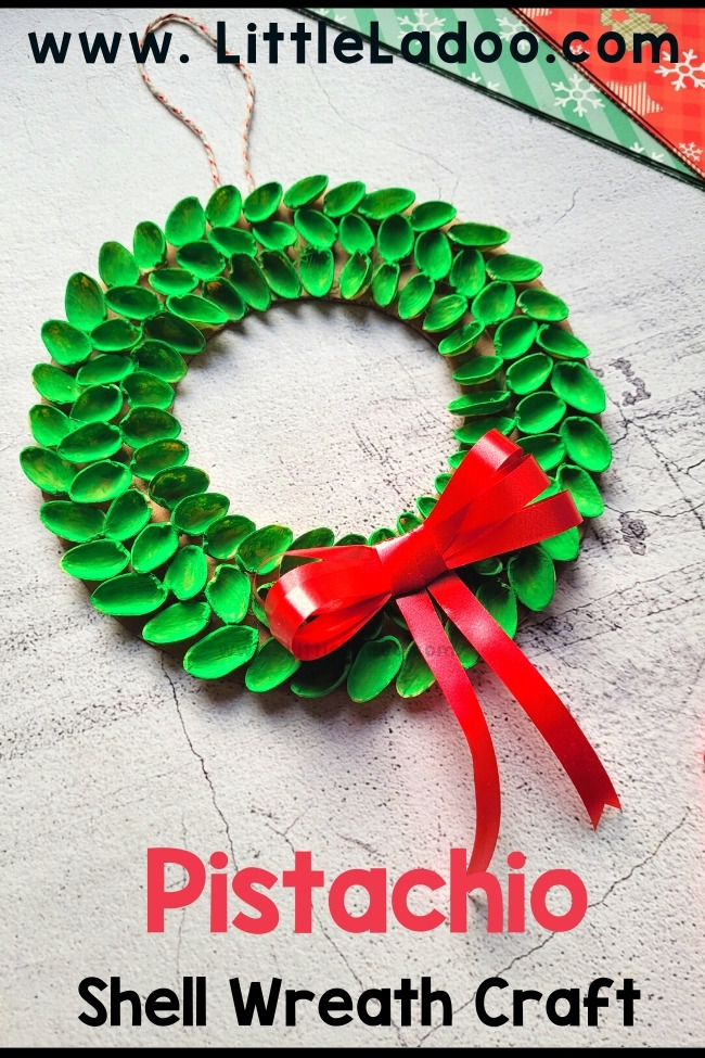 Pistachio shell Wreath Craft 