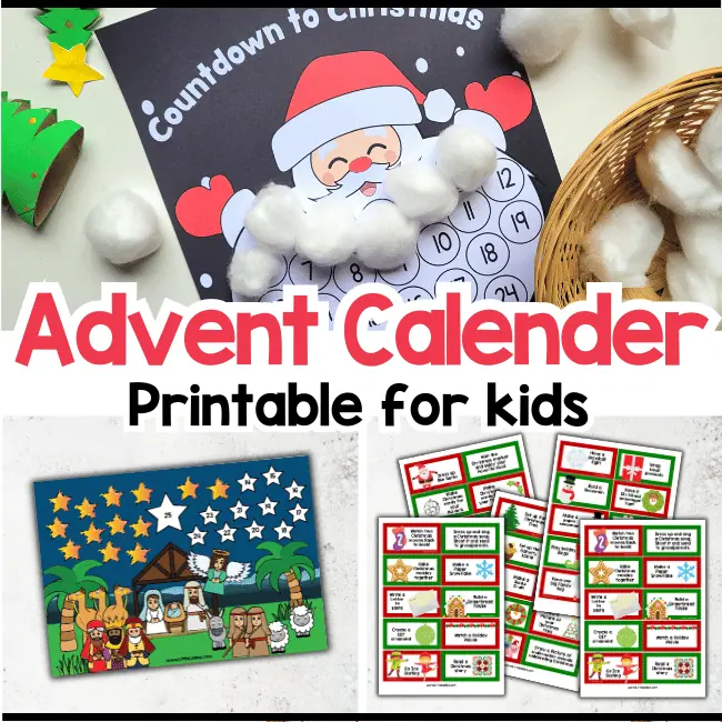 3 Advent Calender Printables for kids