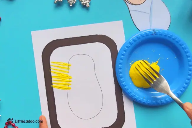 Baby Jesus Fork Painting Craft