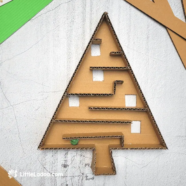 Cardboard Christmas Tree Maze