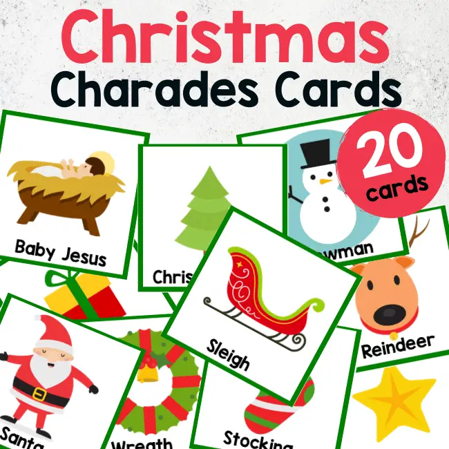 Christmas Charades Cards Printable
