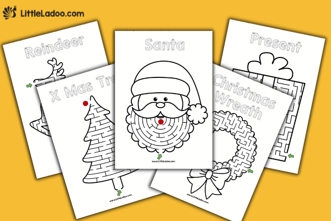 Christmas Maze Printable PDF Free