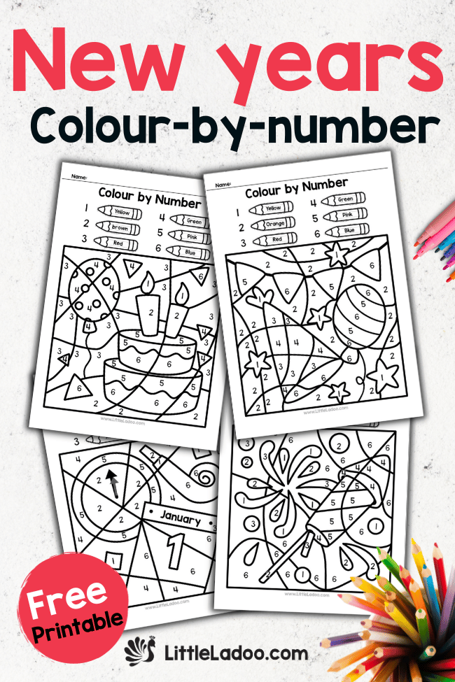 New Years Colour By Number printable (1)