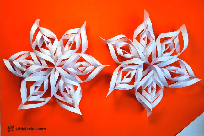 3D Paper Snowflake Craft 