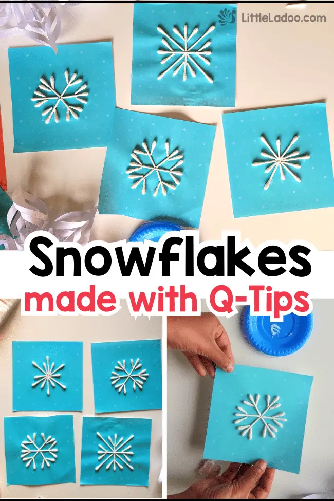 Q Tip Snowflake Craft 