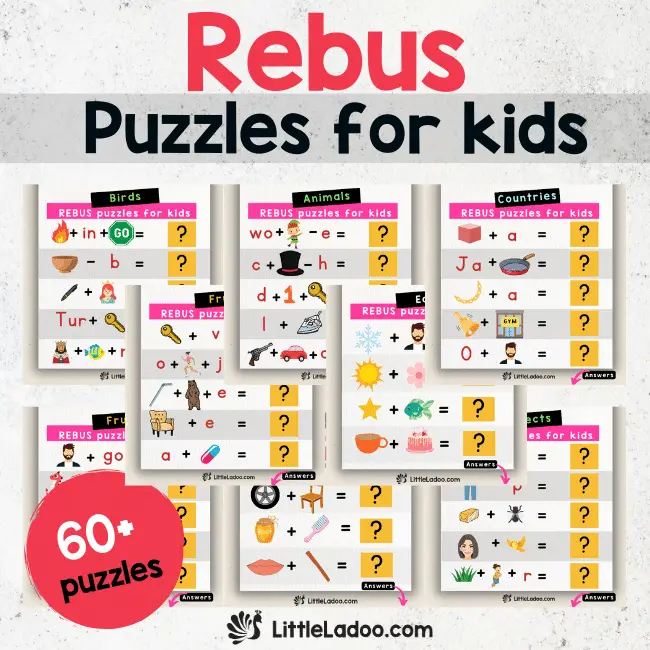 Rebus Puzzles for kids with answers