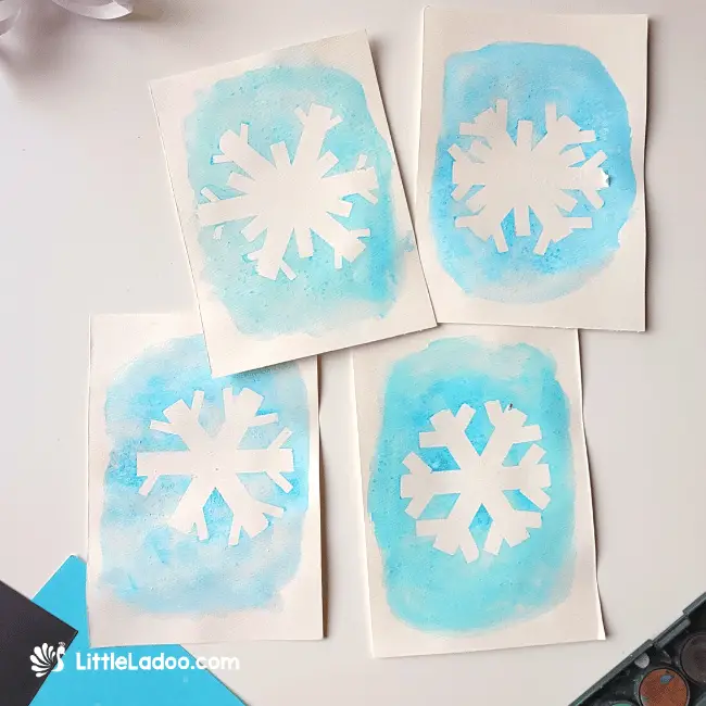 painting snowflakes