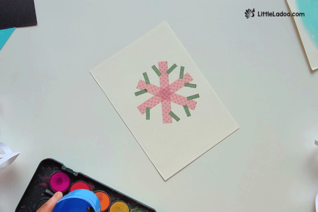 Making Snowflake with Washi Tape
