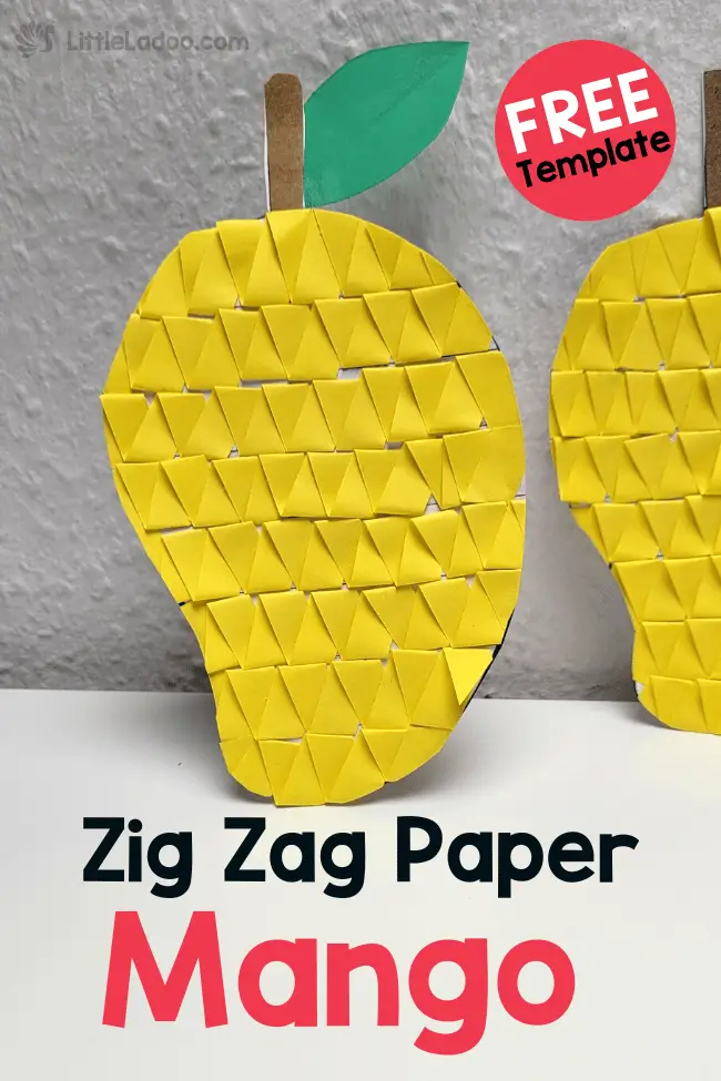 Zig Zag Paper Mango Craft