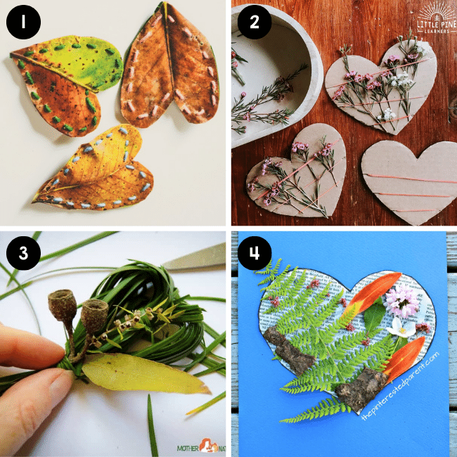 Nature Heart Crafts for kids