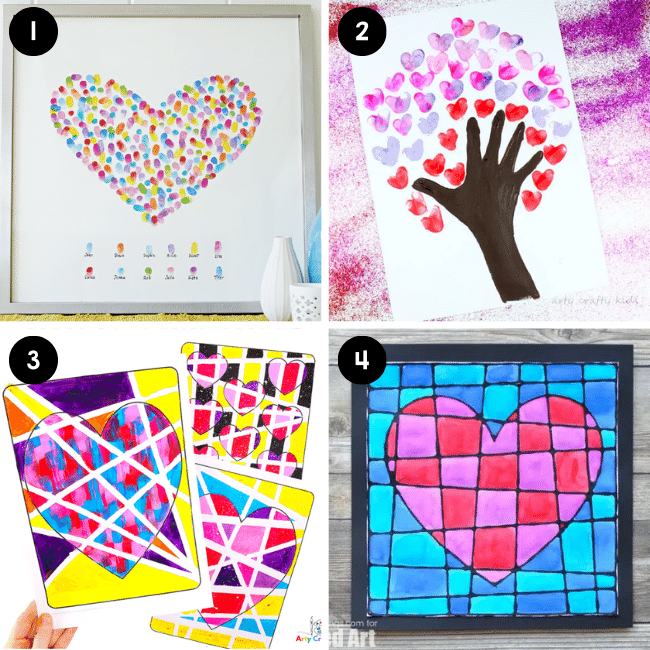 Easy Heart Painting Ideas for kids