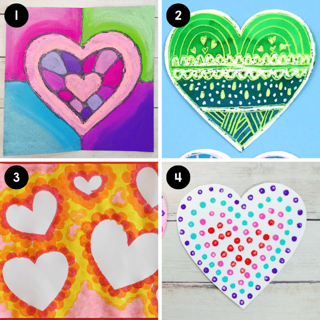 Heart art ideas for kids