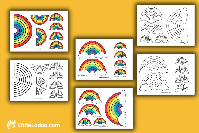 Assorted rainbow templates