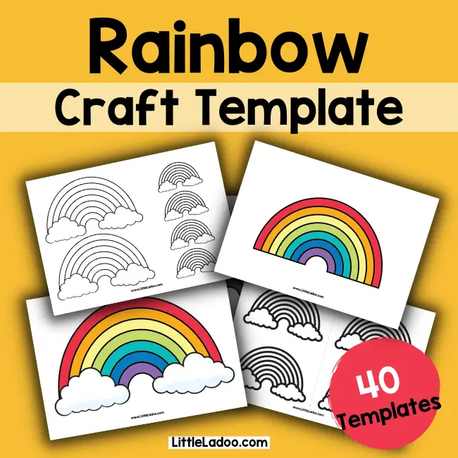 Rainbow Craft templates Free printable