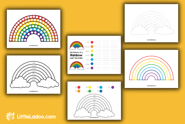 Rainbow Preschool educational printable