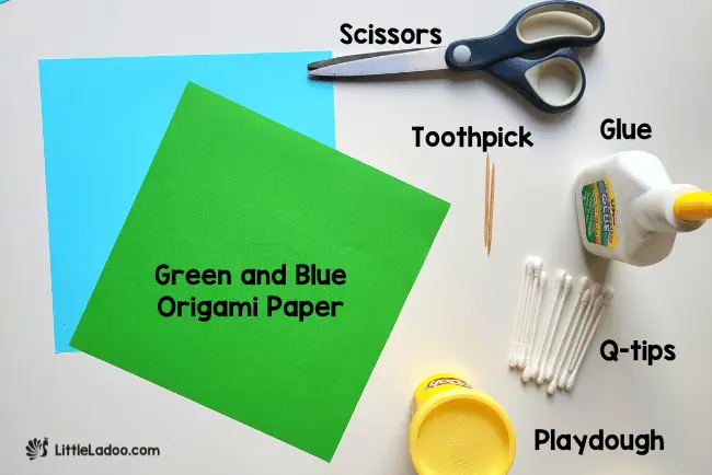Things neeeded for q Tip Daisy Craft