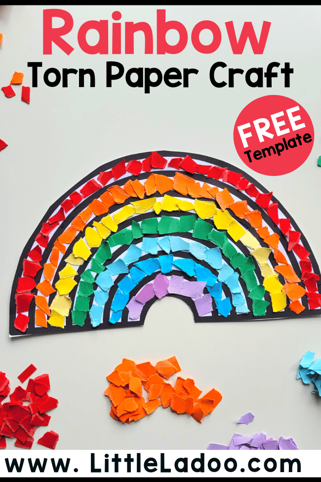 Torn Paper Rainbow Craft