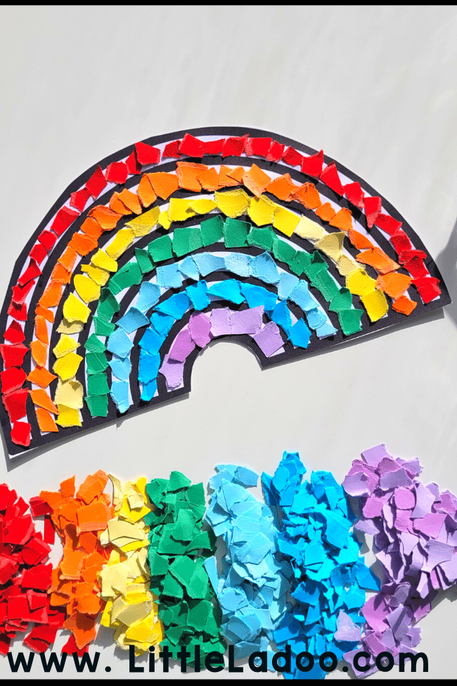 Torn Paper Rainbow Craft