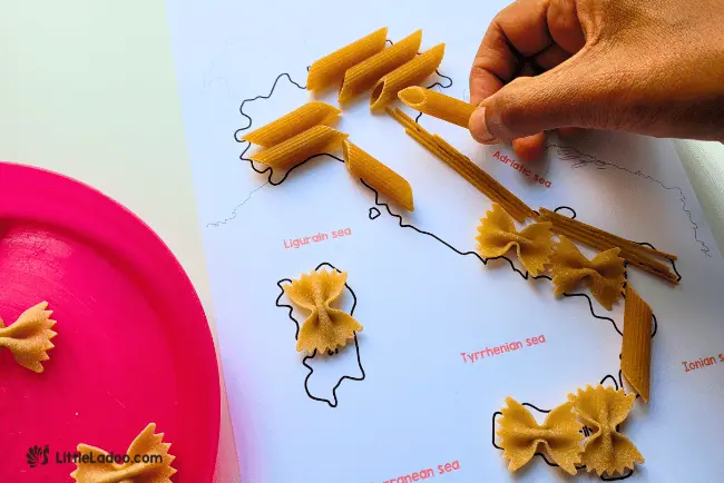 Italy map craft