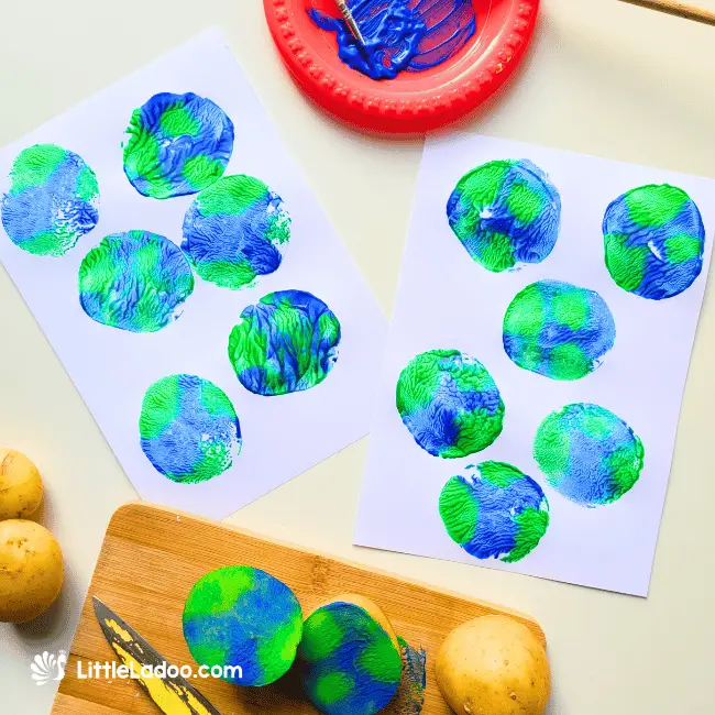Potato Stamp Earth Craft