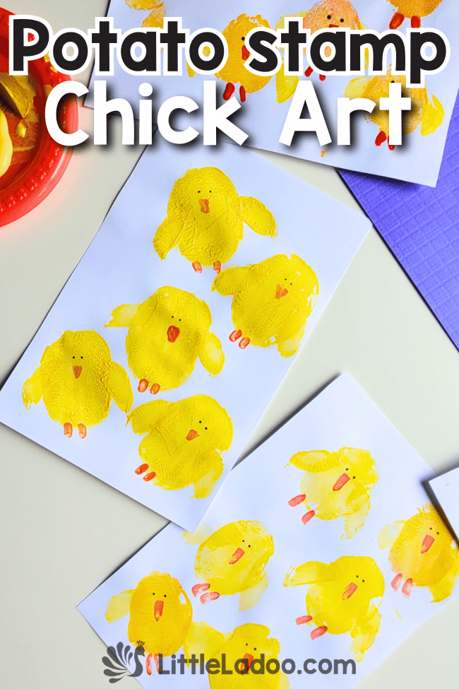 Potato stamp chicks