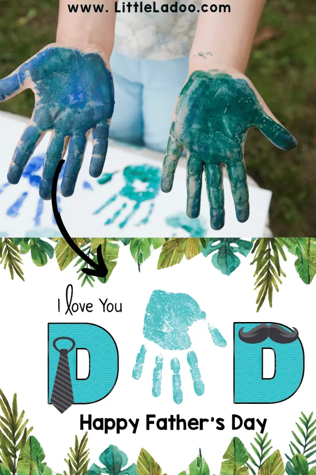 Father s Day Handprint Art Template {Free Printable} Father s Day Handprint Art Template {Free Printable}