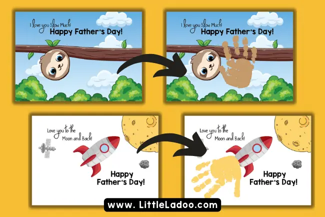 Father's Day Handprint Art Templates - 8 Designs